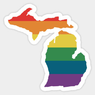 Michigan State Rainbow Sticker